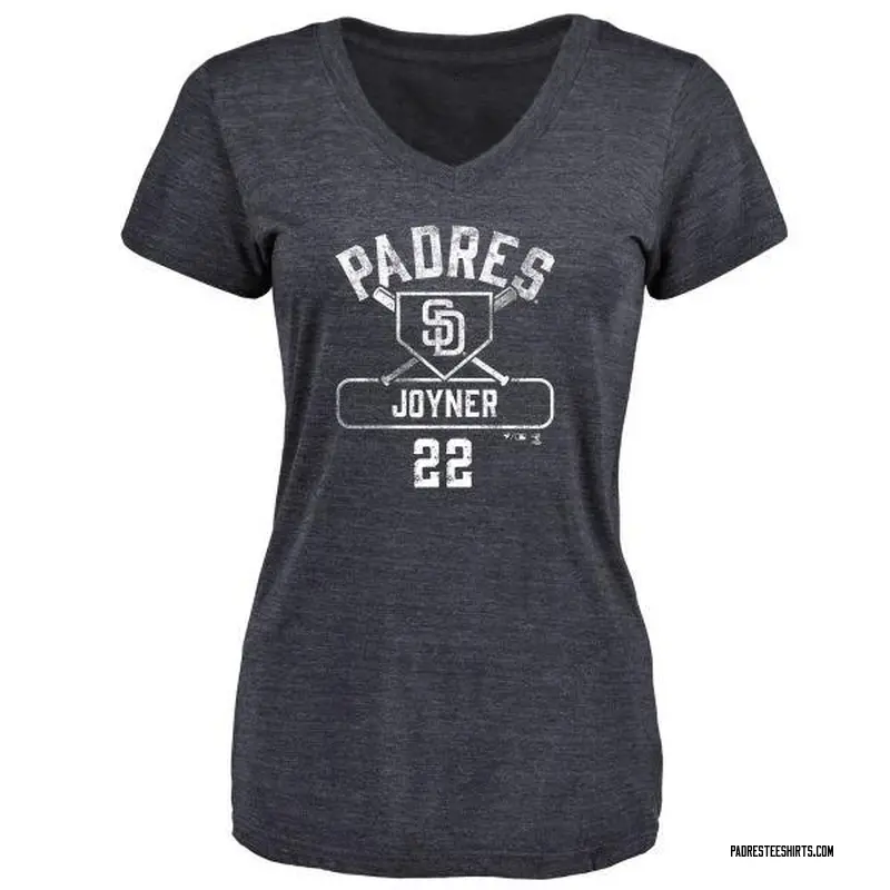 Women's Wally Joyner San Diego Padres Base Runner Tri-Blend T-Shirt - Navy
