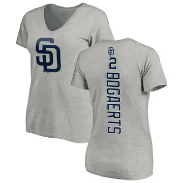Women's Xander Bogaerts San Diego Padres Backer Slim Fit T-Shirt - Ash