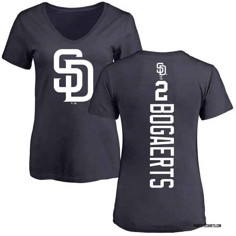 Women's Xander Bogaerts San Diego Padres Backer Slim Fit T-Shirt - Navy