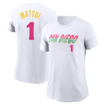Women's Yuki Matsui San Diego Padres White 2022 City Connect Name & Number T-Shirt