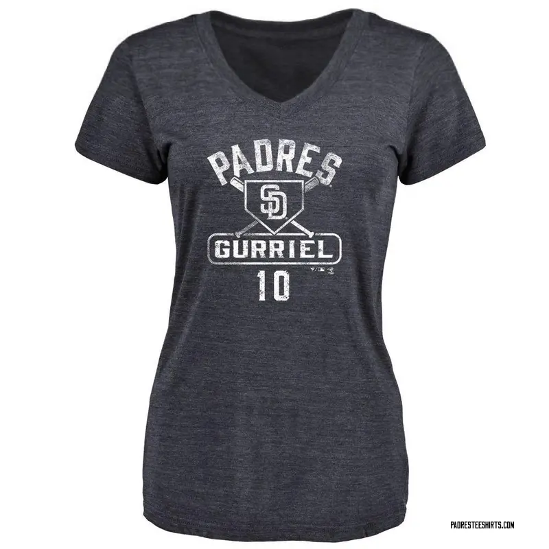Women's Yuli Gurriel San Diego Padres Base Runner Tri-Blend T-Shirt - Navy