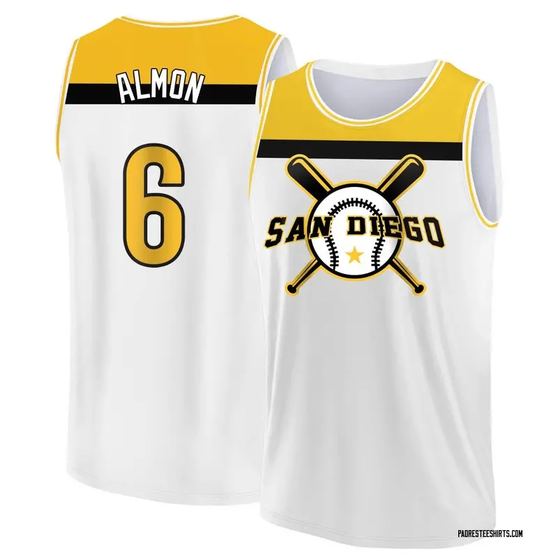 Youth Bill Almon San Diego Padres White/Yellow Baseball Legend Tank Top