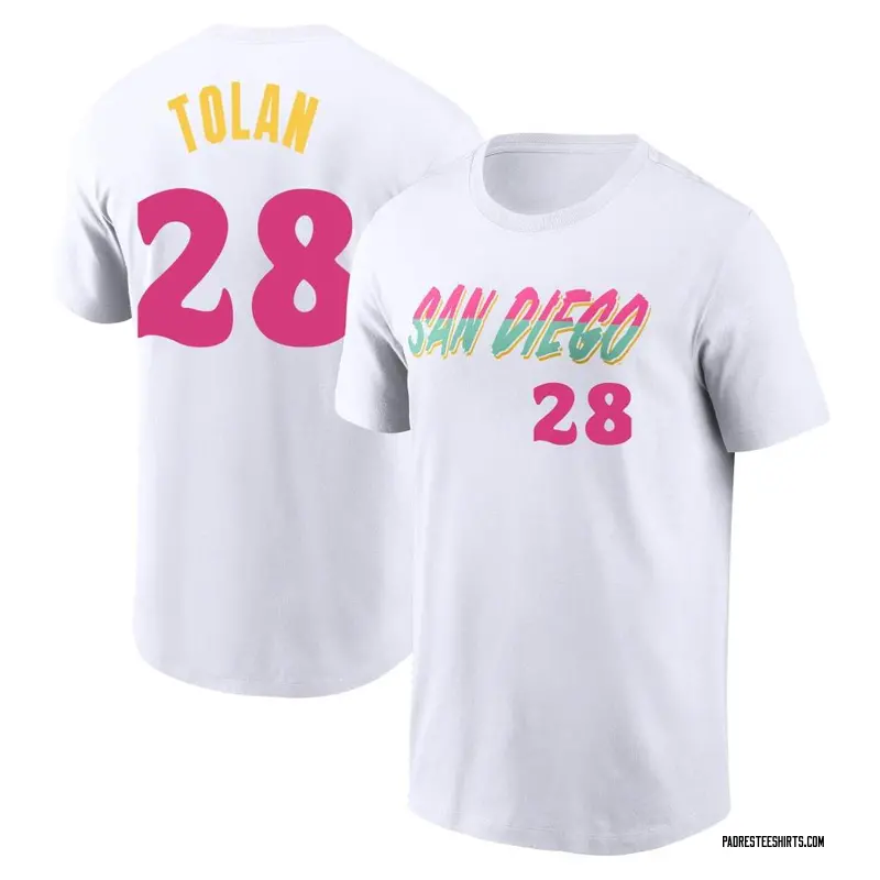 Youth Bobby Tolan San Diego Padres White 2022 City Connect Name & Number T-Shirt