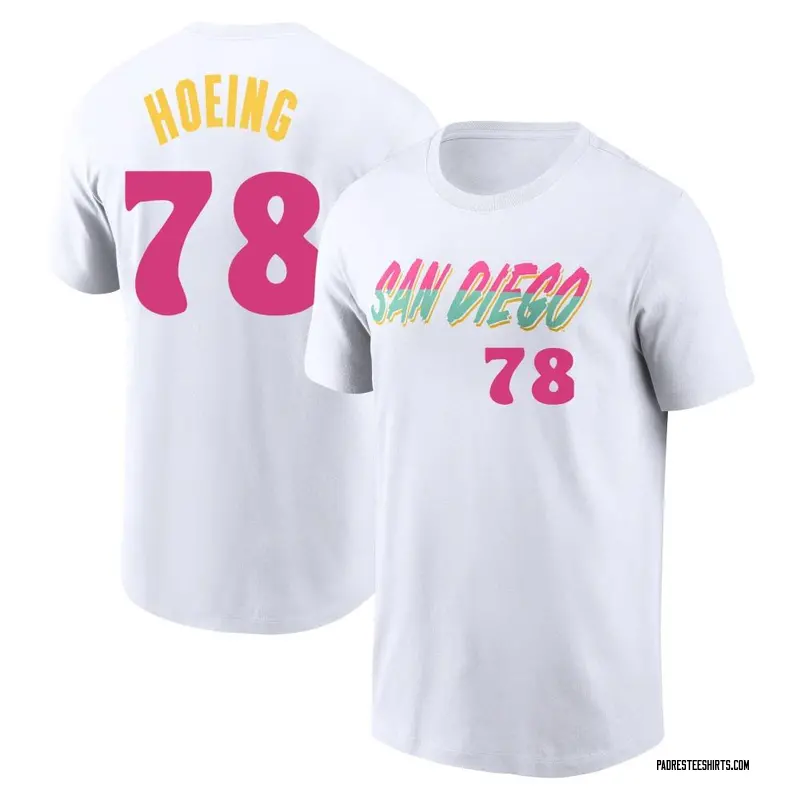 Youth Bryan Hoeing San Diego Padres White 2022 City Connect Name & Number T-Shirt