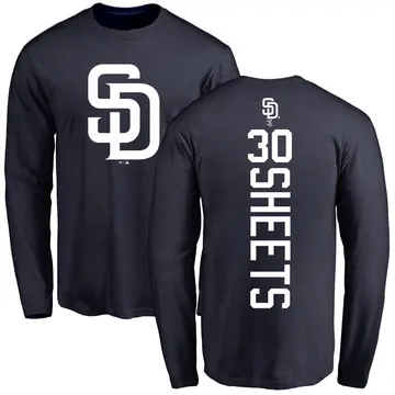 Youth Gavin Sheets San Diego Padres Backer Long Sleeve T-Shirt - Navy