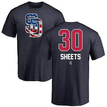 Youth Gavin Sheets San Diego Padres Name and Number Banner Wave T-Shirt - Navy