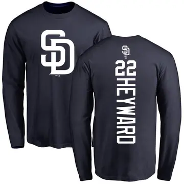 Youth Jason Heyward San Diego Padres Backer Long Sleeve T-Shirt - Navy