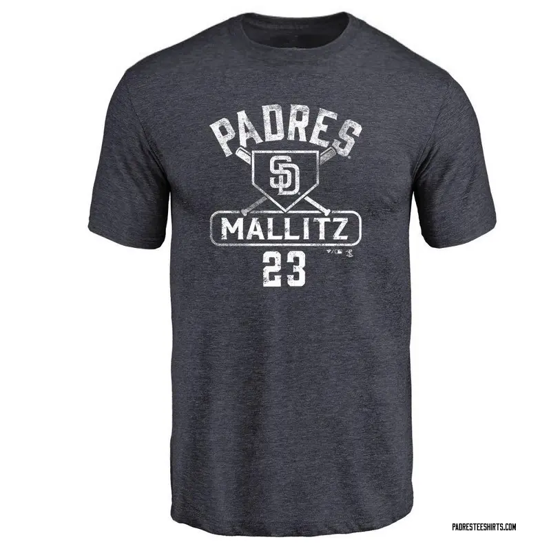 Youth Josh Mallitz San Diego Padres Base Runner Tri-Blend T-Shirt - Navy
