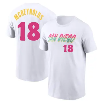 Youth Kevin Mcreynolds San Diego Padres White 2022 City Connect Name & Number T-Shirt