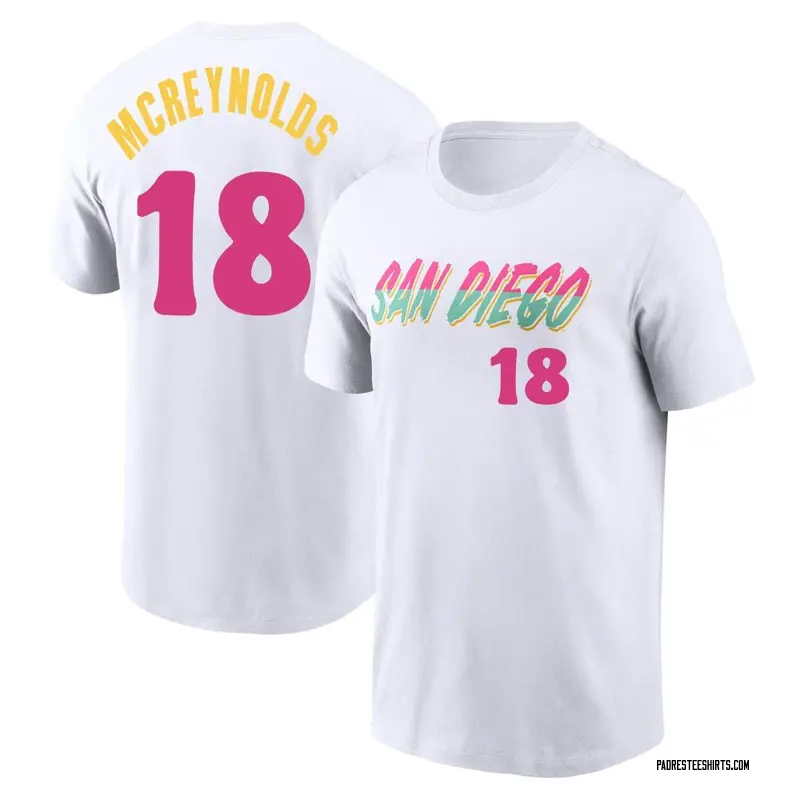 Youth Kevin Mcreynolds San Diego Padres White 2022 City Connect Name & Number T-Shirt