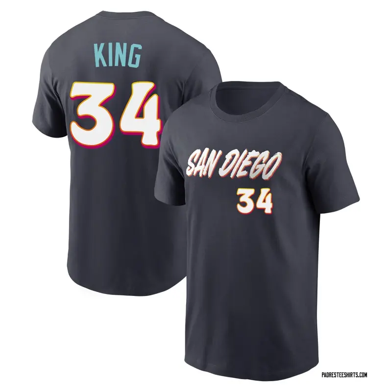 Youth Michael King San Diego Padres Navy 2026 City Connect Name & Number T-Shirt