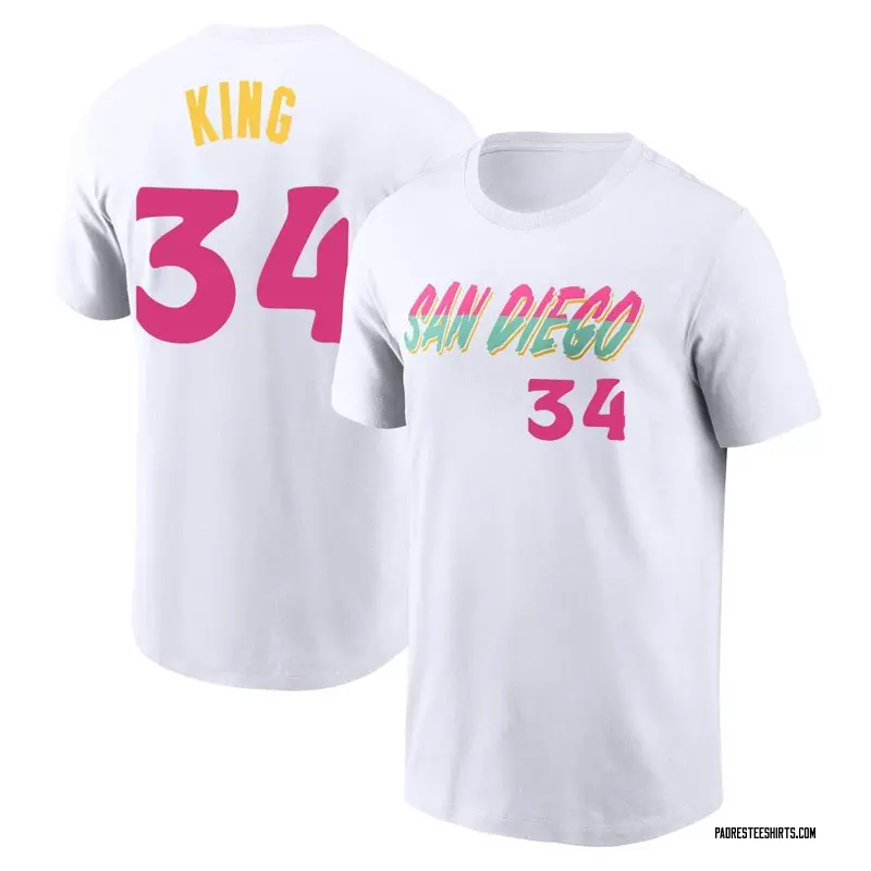 Youth Michael King San Diego Padres White 2022 City Connect Name & Number T-Shirt