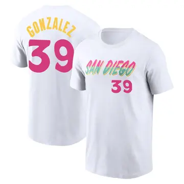 Youth Oscar Gonzalez San Diego Padres White 2022 City Connect Name & Number T-Shirt