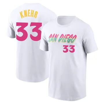 Youth Reiss Knehr San Diego Padres White 2022 City Connect Name & Number T-Shirt