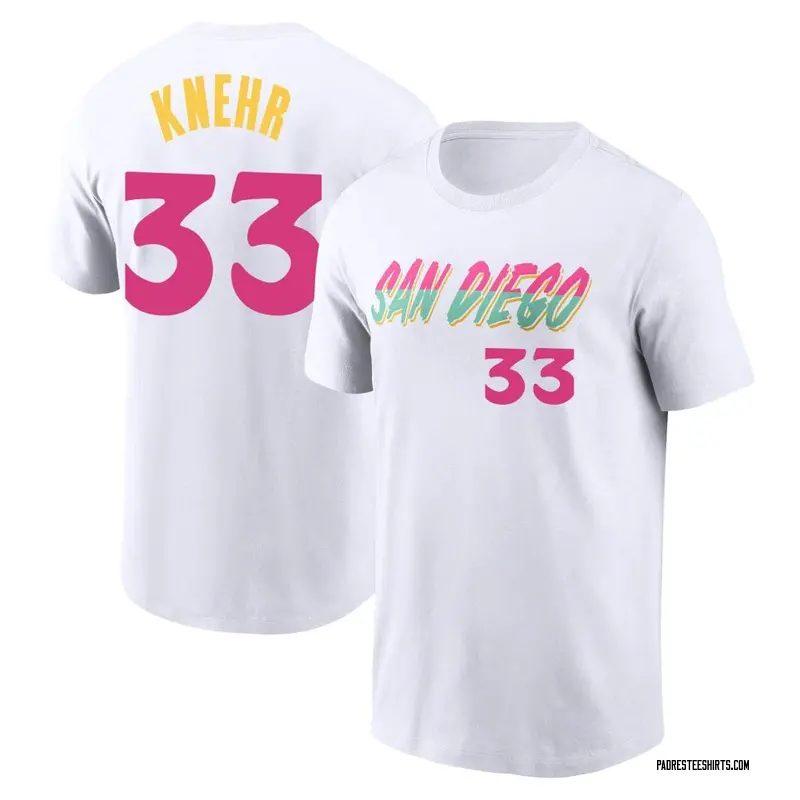 Youth Reiss Knehr San Diego Padres White 2022 City Connect Name & Number T-Shirt