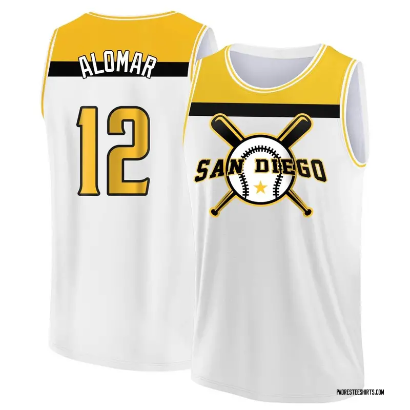 Youth Roberto Alomar San Diego Padres White/Yellow Baseball Legend Tank Top